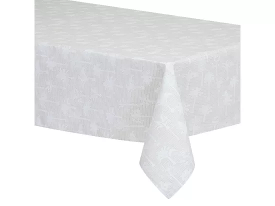 Nappe en polycoton Beige et Blanc 150 x 250 cm