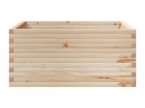 Jardinière bac lit surélevé bois marron 100 x 100 x 46 cm 02_0037258