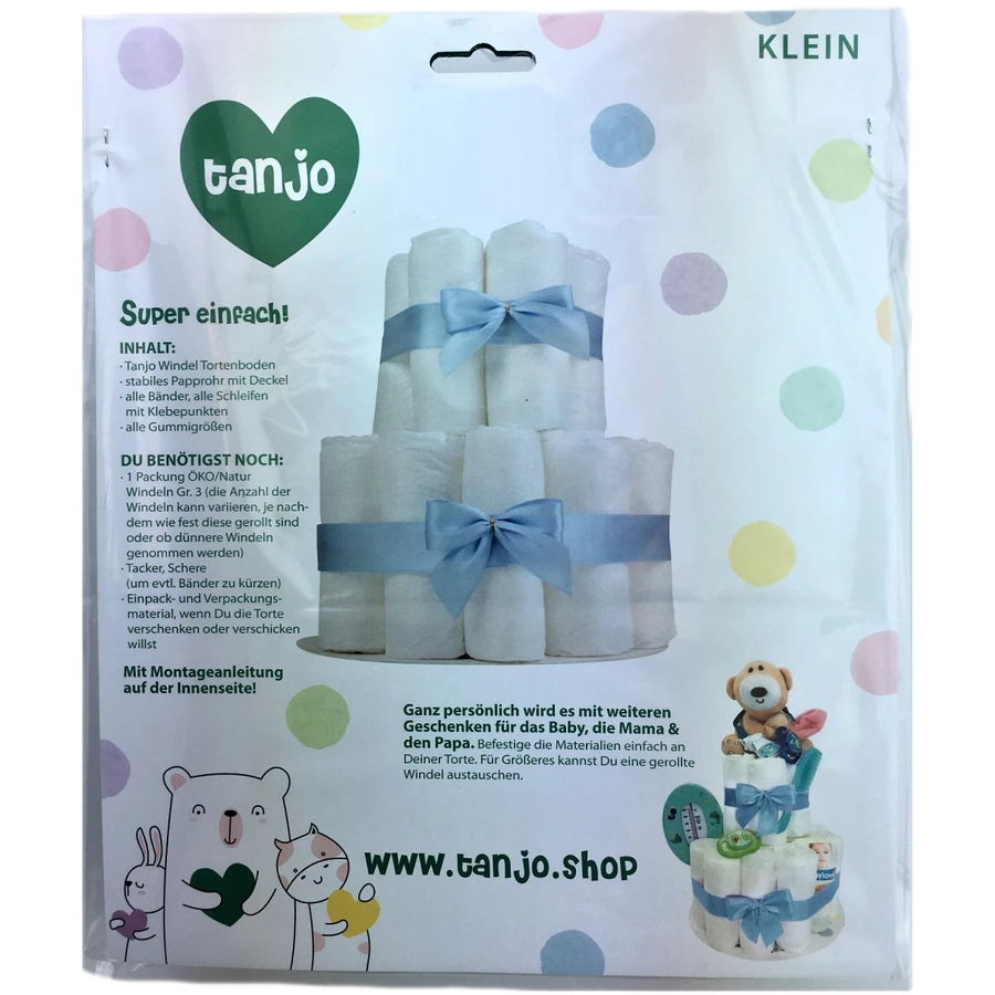 Tanjo Bausatz kleine Windeltorte hellblau