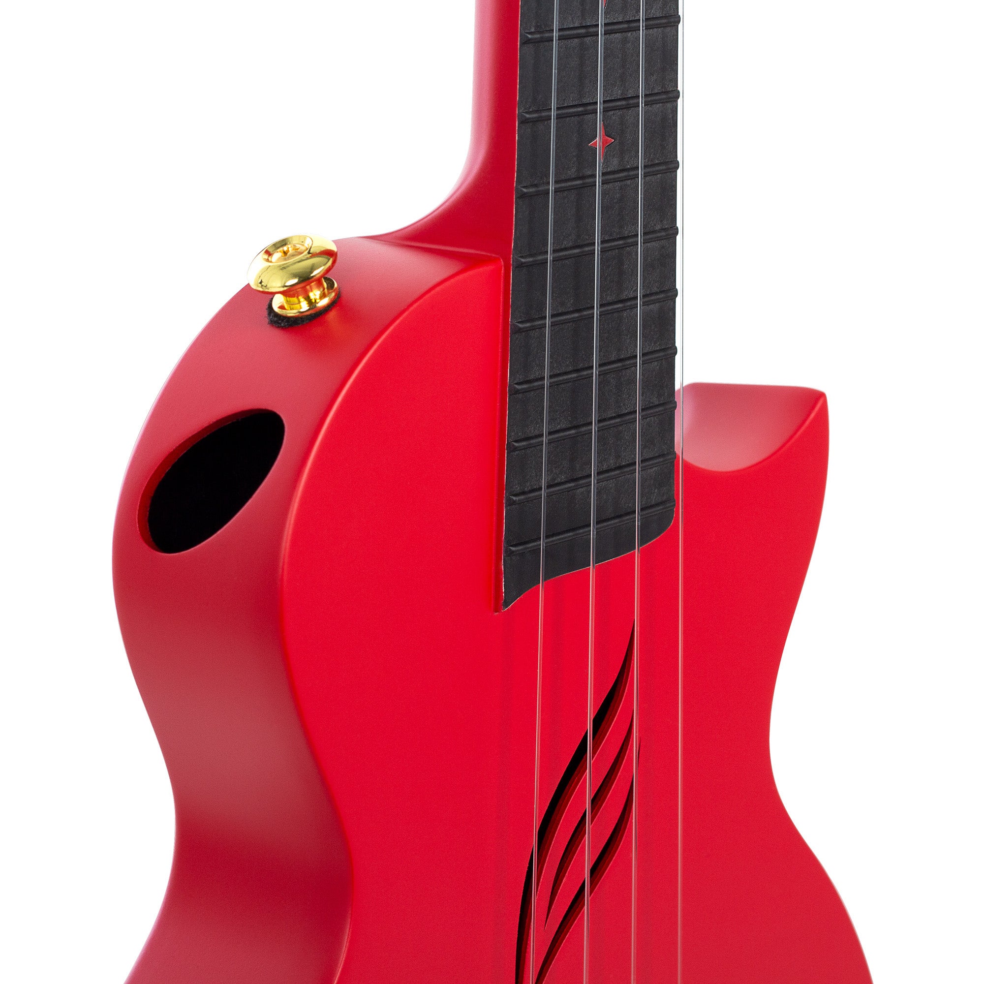 Cascha HH 2280 carbon fiber concert ukelele set rood