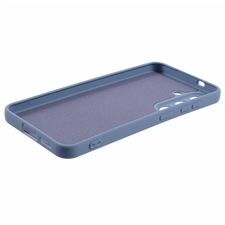 Samsung Galaxy S25 Gummi Case Hülle mit Kameraschutz - Blaugrau (Matt)