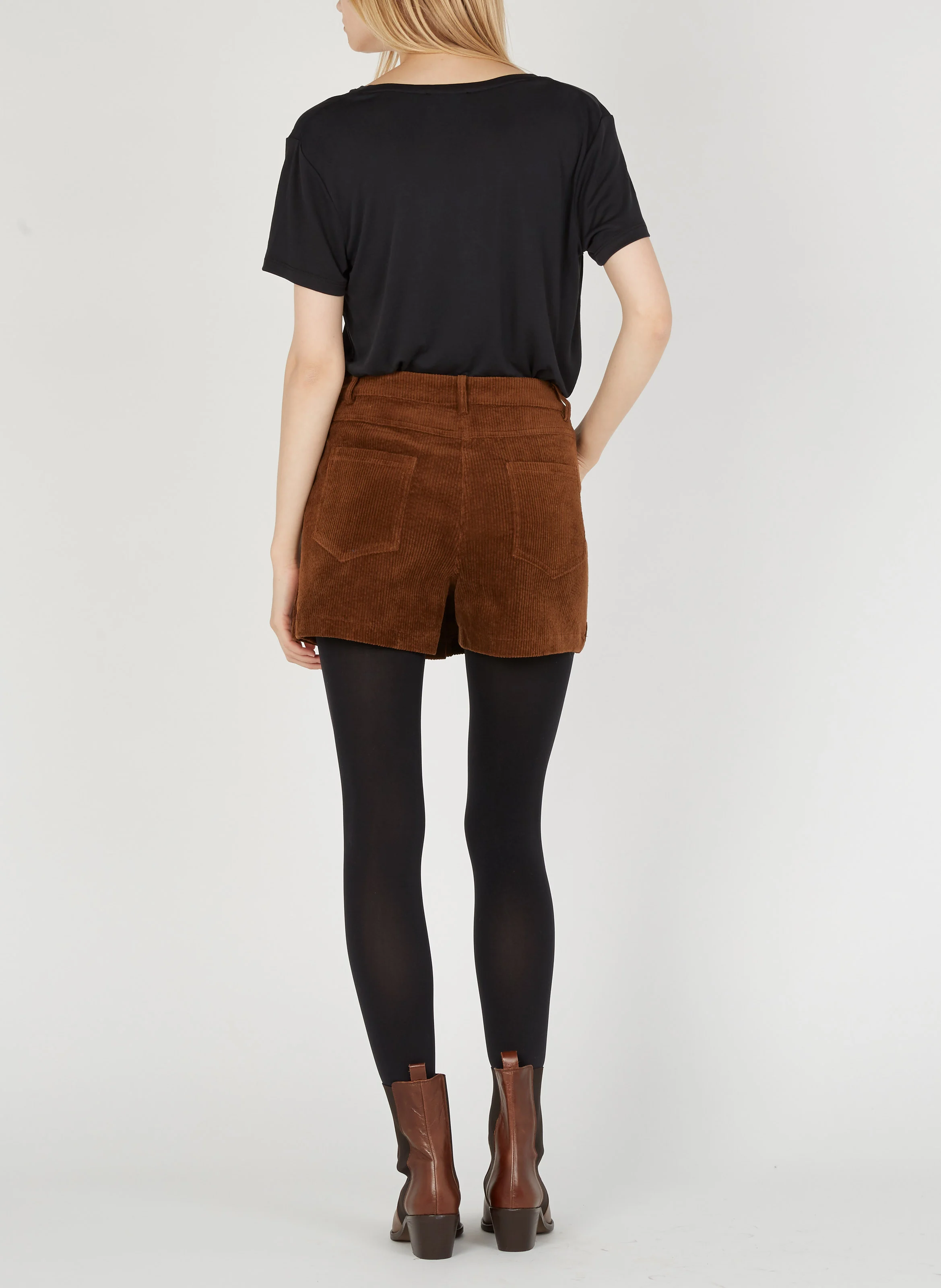 Tee-shirt col V fluide | Noir