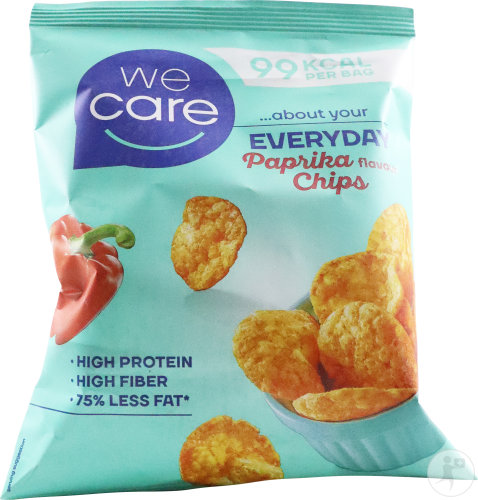 We Care Snack Paprika Faible En Graisses Riche En Fibres 25g