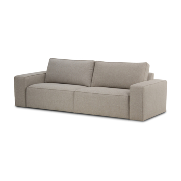 KARWEI 3-zits bank Mack grijs gerecycled stof