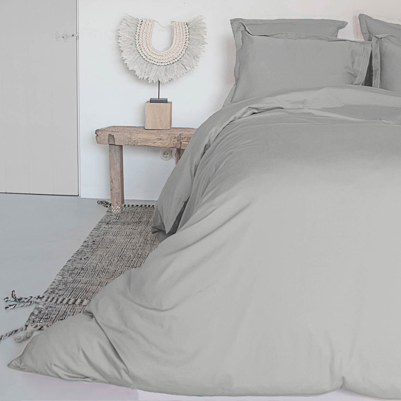 Febronie Home 2 Taies d'oreiller 100% Satin de Coton Julia perle