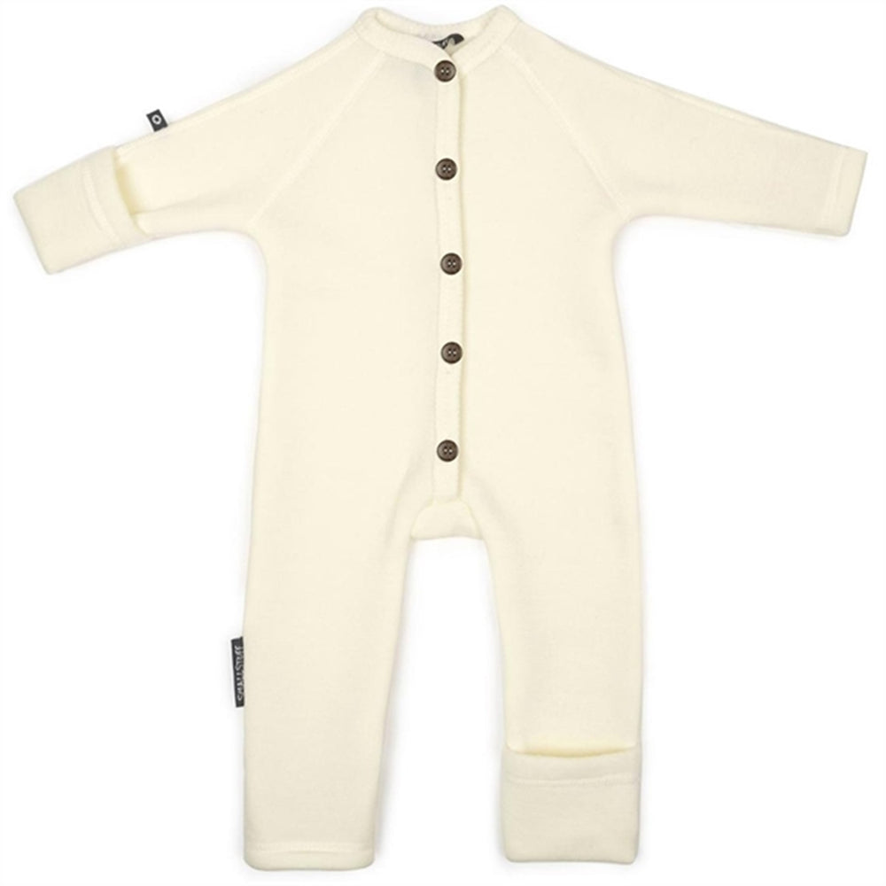 Uld Heldragt med Knapper Off White