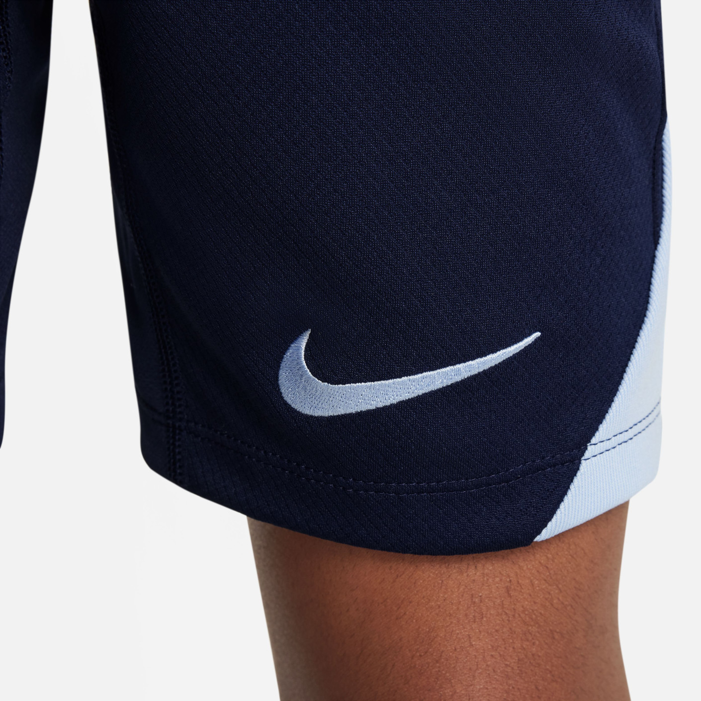 Nike Frankrijk Strike Trainingsbroekje 2024-2026 Kids Donkerblauw Lichtblauw