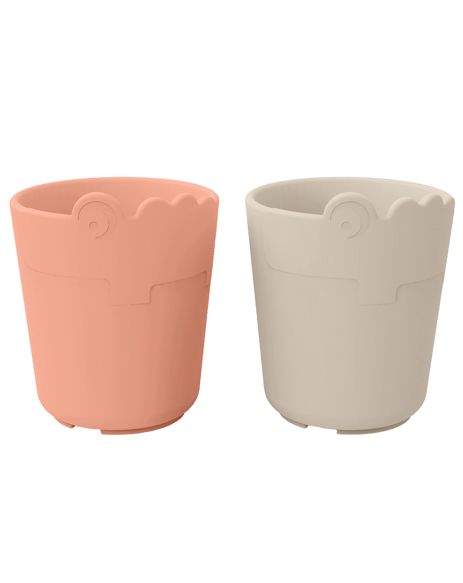 Kunststoff-Becher KIDDISH - CROCO 2er Pack in sand