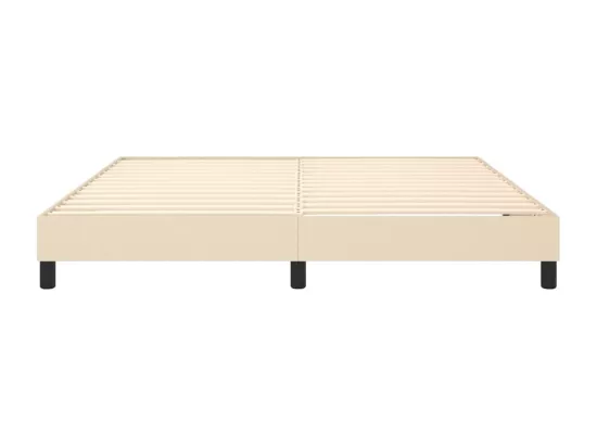 Sommier à lattes de lit Crème 160x200 cm Tissu