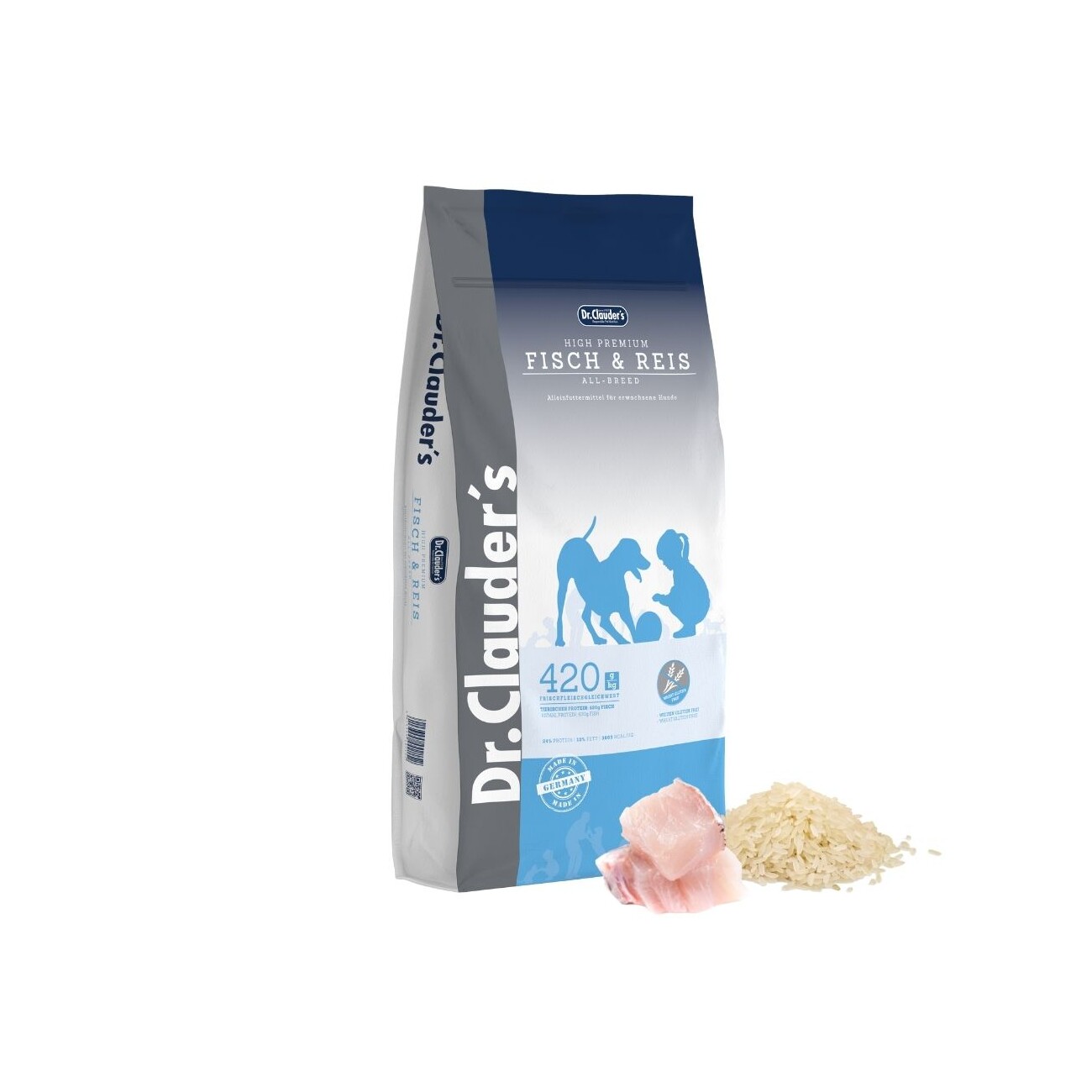 Dr. Clauder's High Premium Fisch & Reis 15 kg