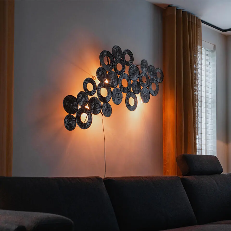 Qazqa wandlampen circles bruin e27