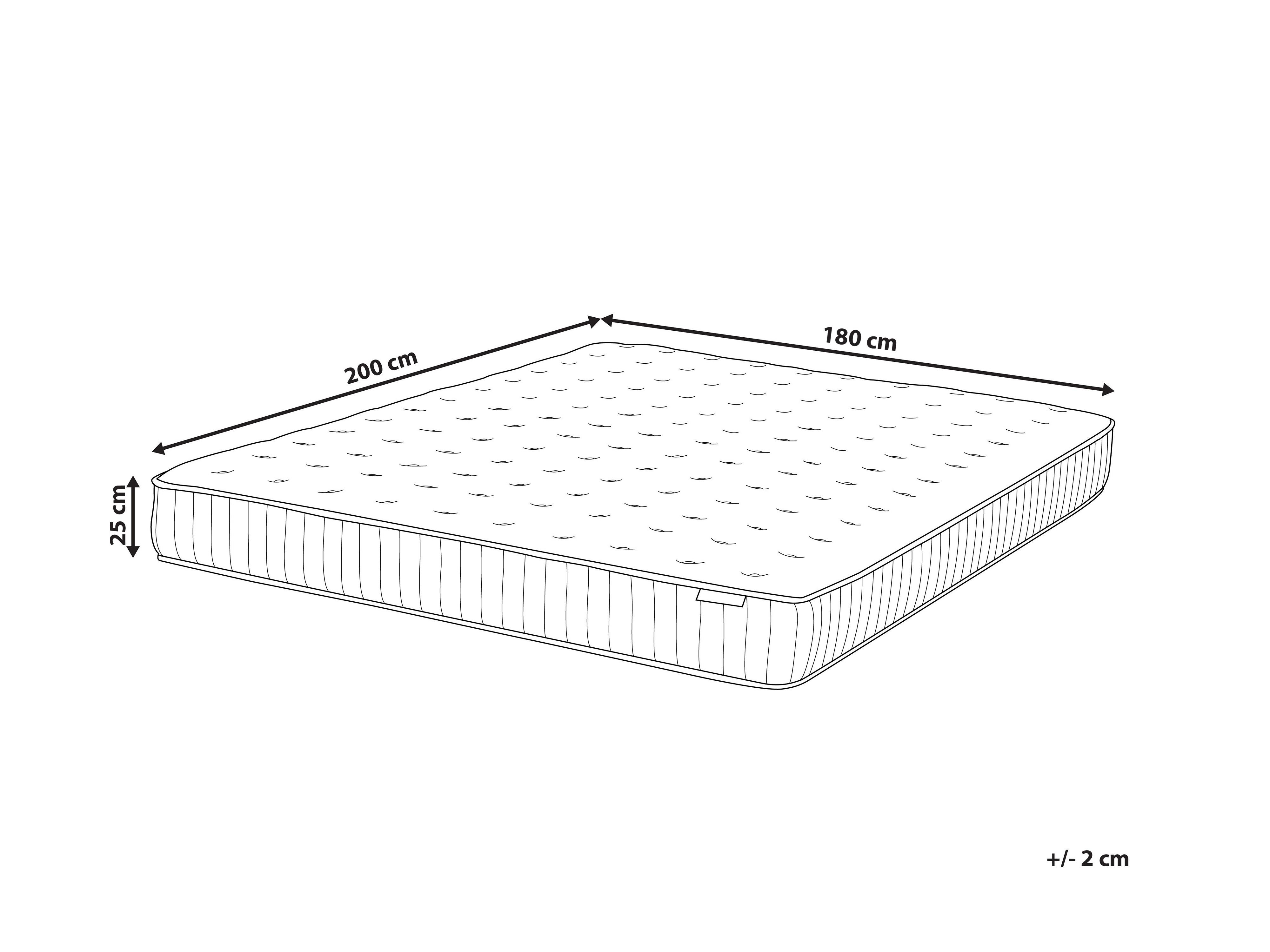 Pocketveringmatras met gel en traagschuim PLEASANT H2/3 Medium 180 x 200 cm