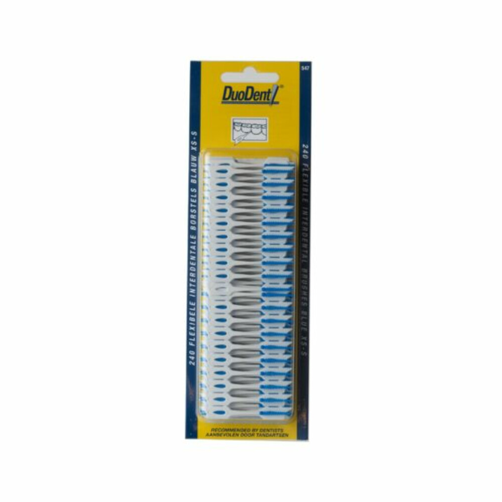 Duodent Flexibele Interdentale Borstels Blauw XS-S240 stuks