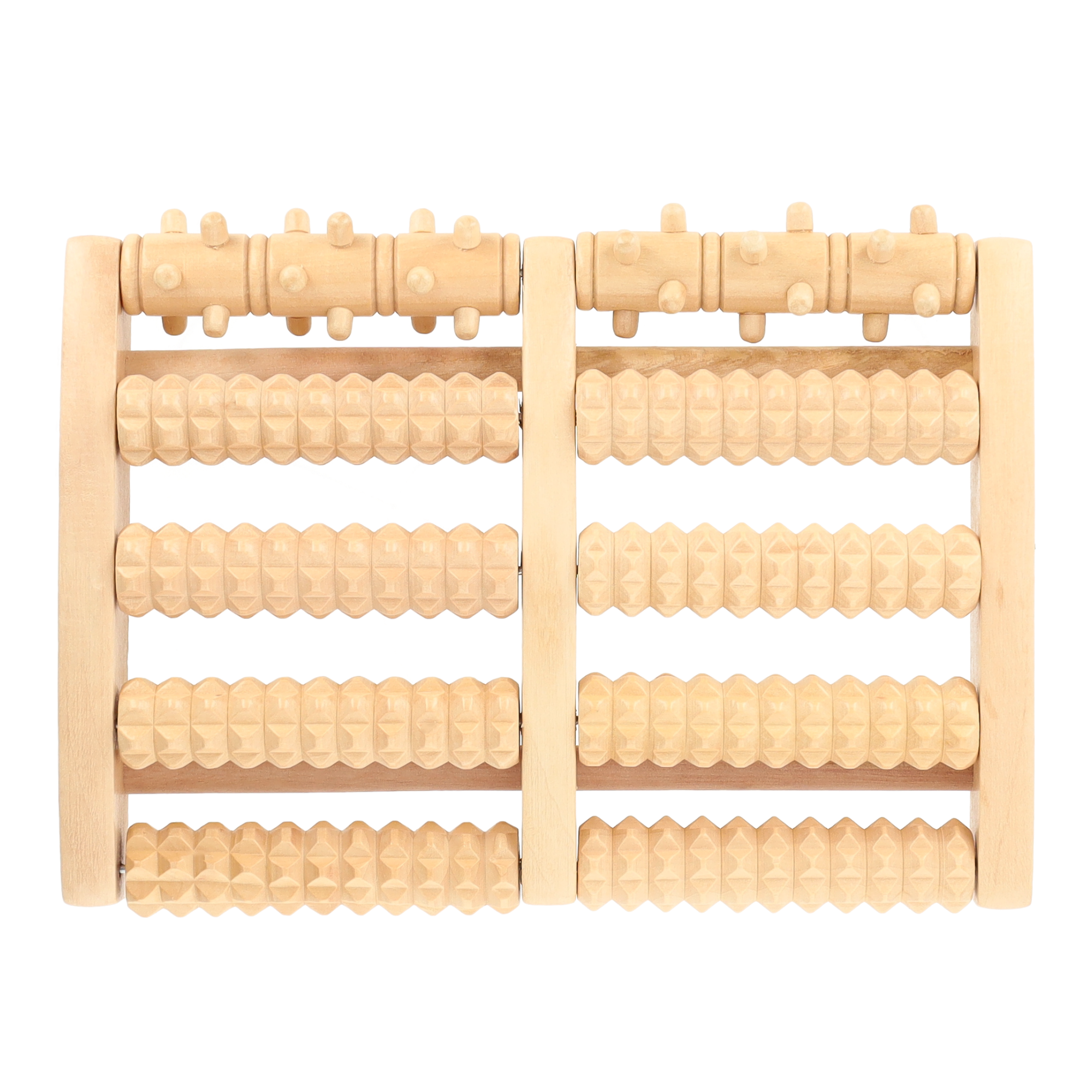 (27x18x4cm) Entspannende Holz Fuss Massage Rolle - Beige