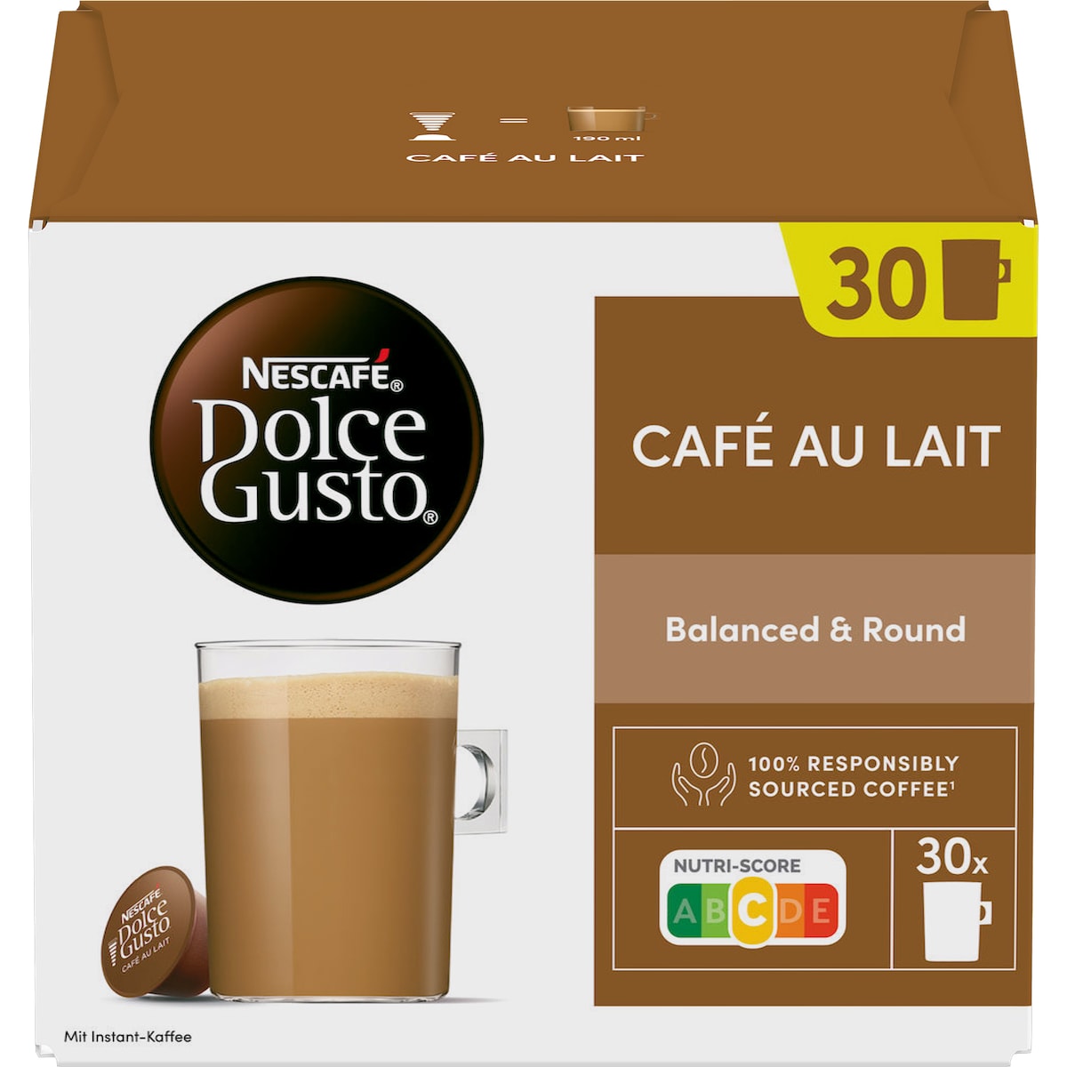 NESCAFÉ Dolce Gusto Café Au Lait kaffekapsler (30-pk)