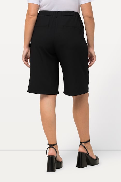Bermuda-Shorts, weites Bein, Bundfalten
