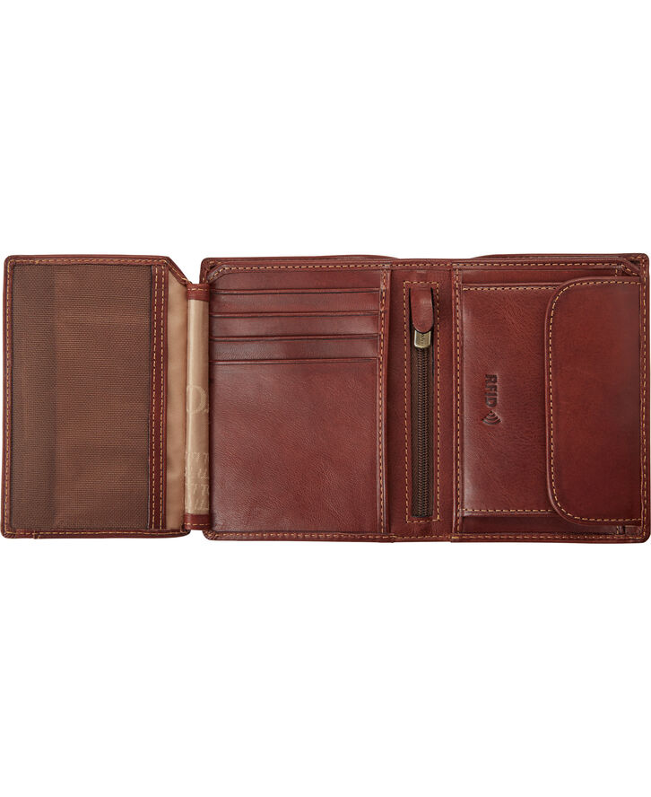Tony Perotti Vertical wallet W/Gusset Mørkebrun