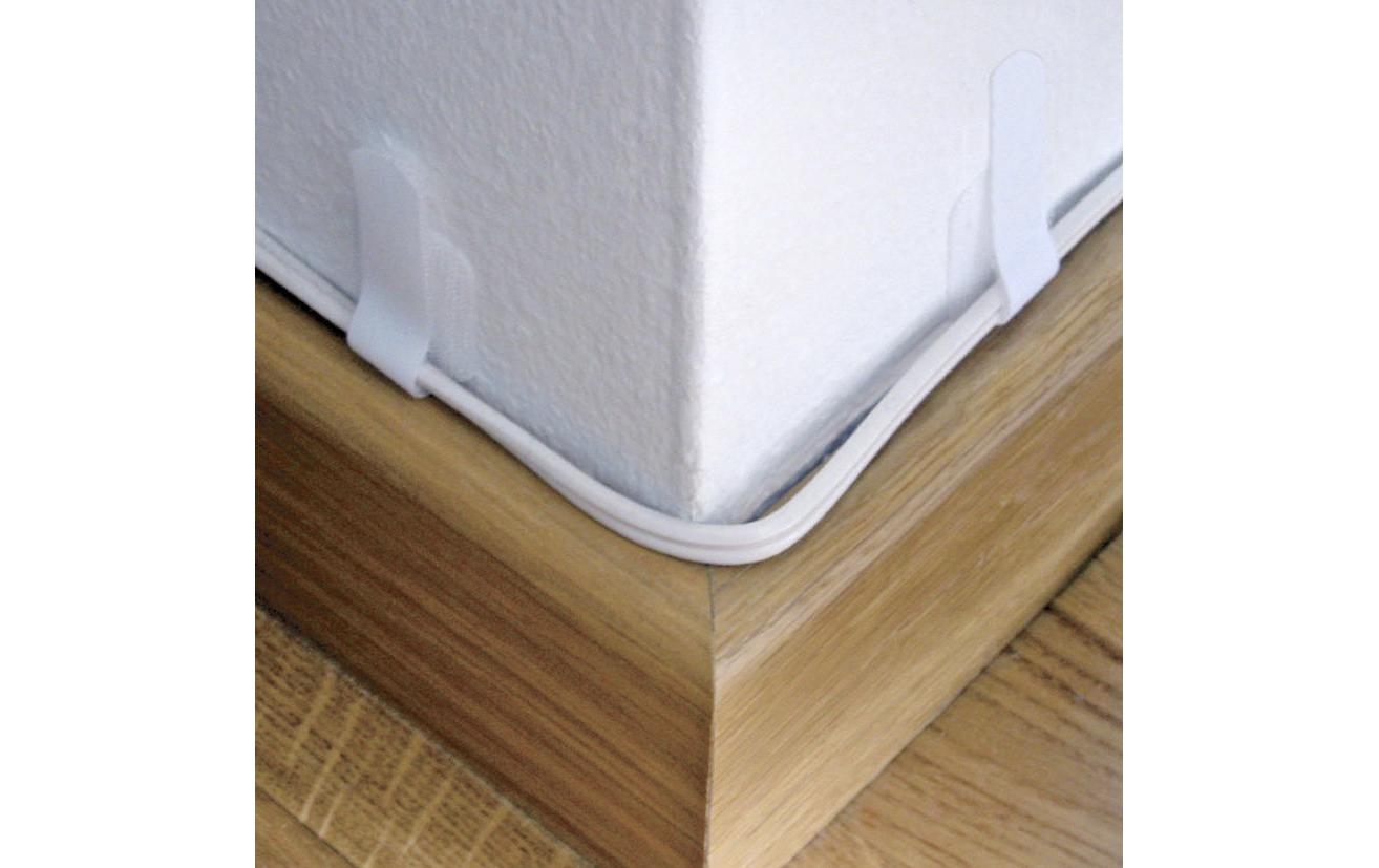 Klettkabelhalter WALL STRAPS 3 x 9 cm Weiss, 10 StückOrdnung statt Kabelsalat: Kabelhalter selbstklebend mit Klettverschluss