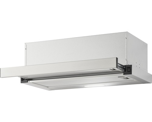 Vlakke afzuigkap PKM FS1-60BSPY BxL 59,5 x 46,3 cm zilver