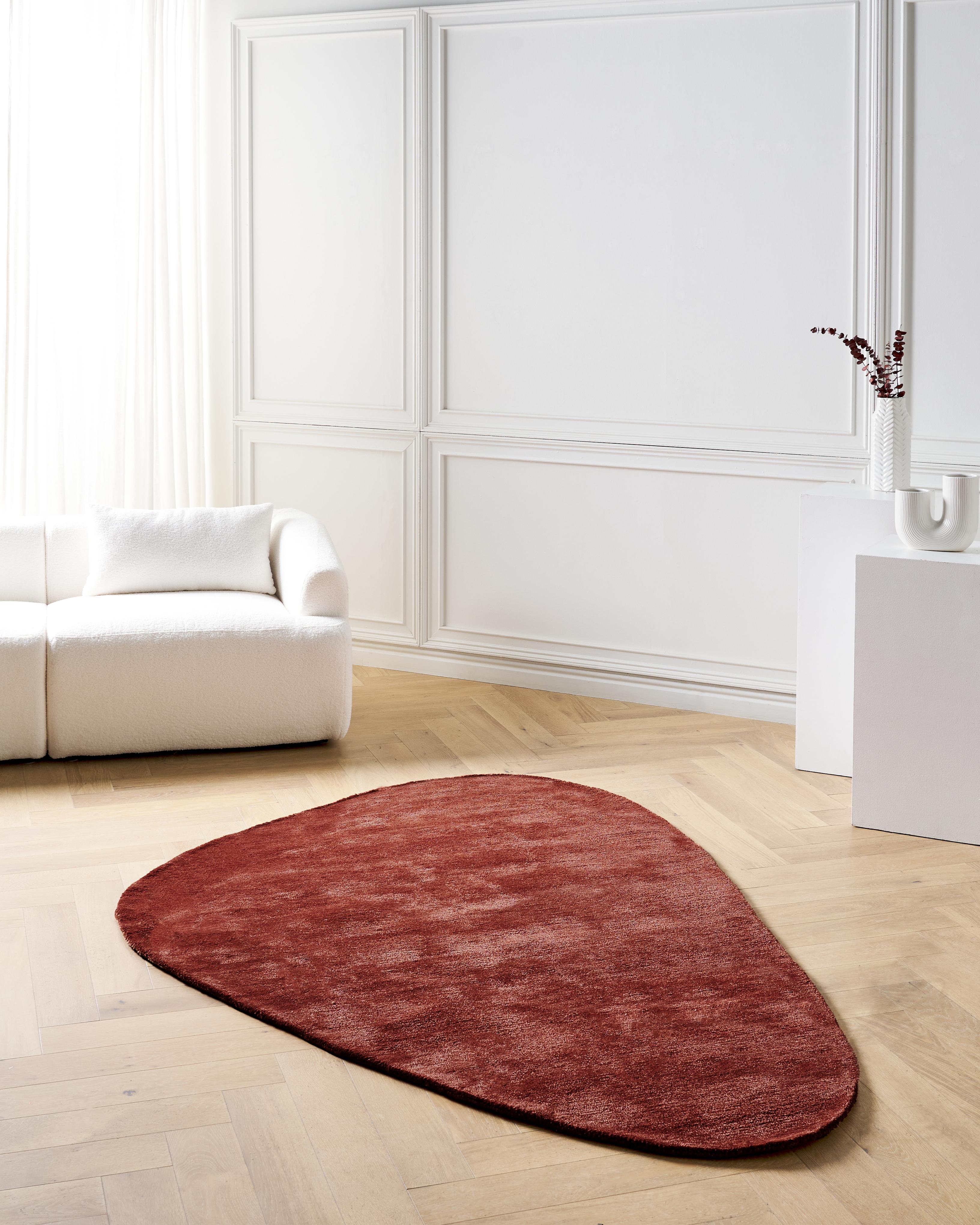 Vloerkleed TANDO Donkerrood 160 x 230 cm Viscose