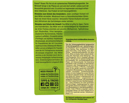 Rozenschimmelvrij COMPO Duaxo® voor alle sierplanten 10 ml concentraat voor eenmalig gebruik