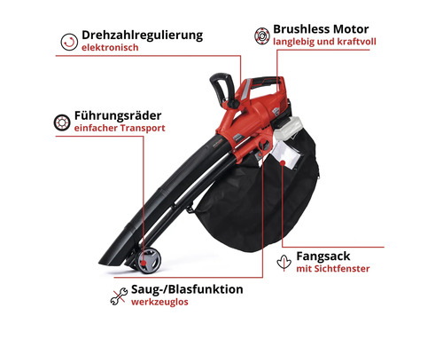 EINHELL Power-X-Change GE-CL 36 LI E accu bladblazer zonder accu en lader (2x18V)