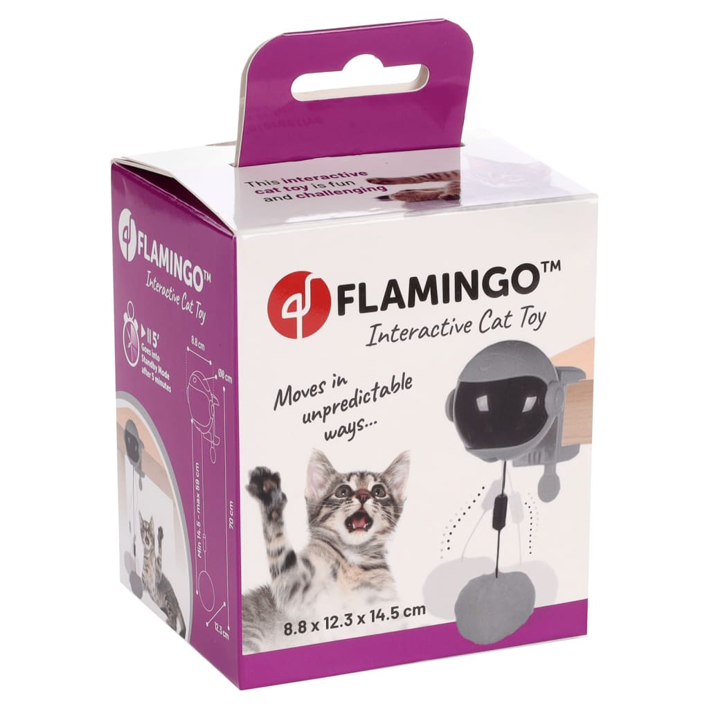 Jouet électronique interactif pour chat yoyo gris