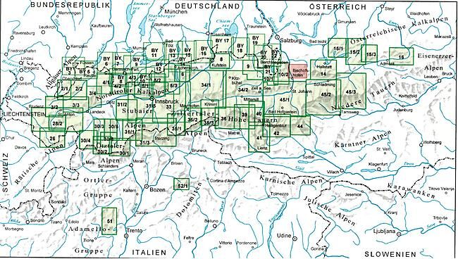 ALPENVEREIN - 13 TENNENGEBIRGE 1 25 000