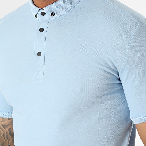 Polo Manches Courtes Bleu Clair