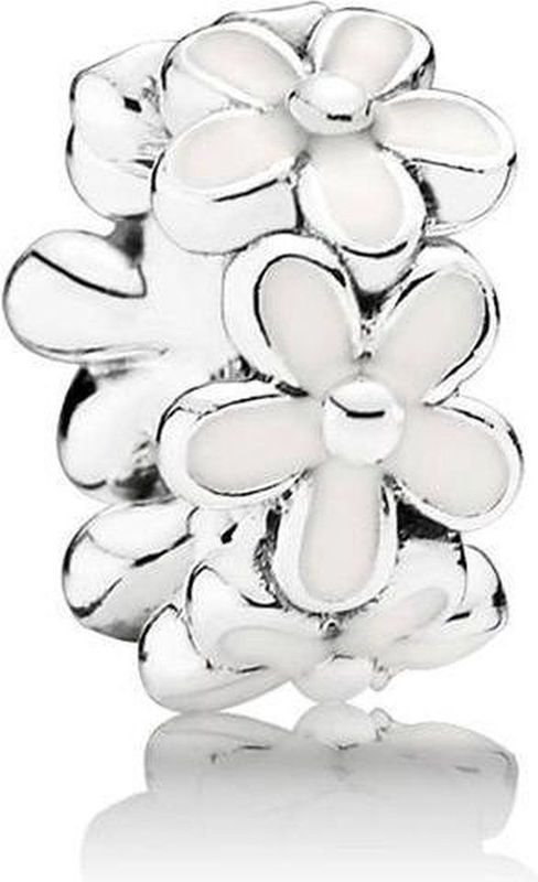 Pandora - Moments Tussenelement - Wit - Sterling Zilver - Emaille