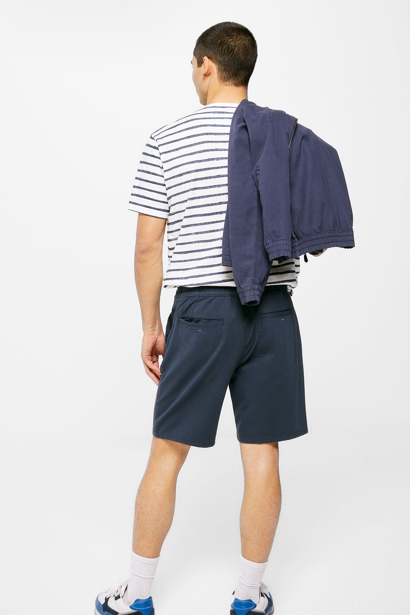 Bermuda Comfort Knit - azul médio