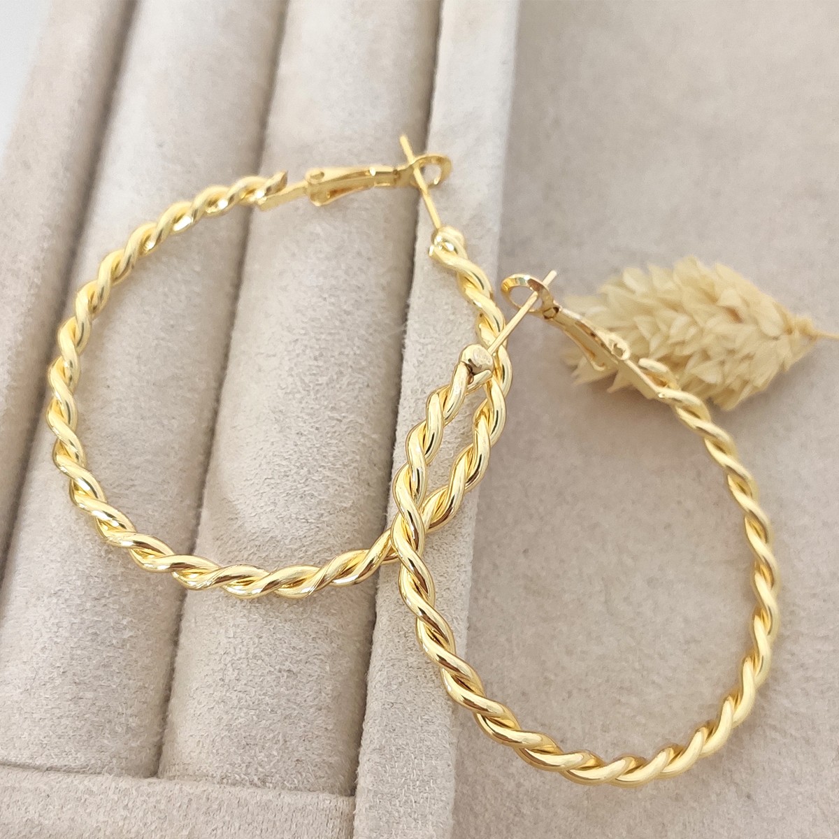 Boucles d'oreilles - Laiton plaqué or
