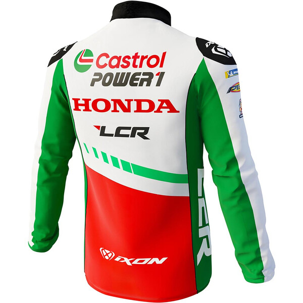 Ixon - Veste zippée softshell LCR 24 Blanc / Rouge / Vert