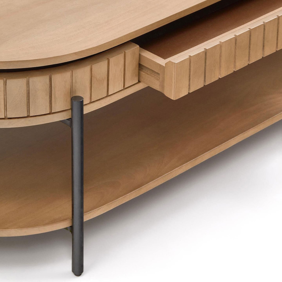 Kave Home Couchtisch LICIA 130 x 65 cm Mango braun