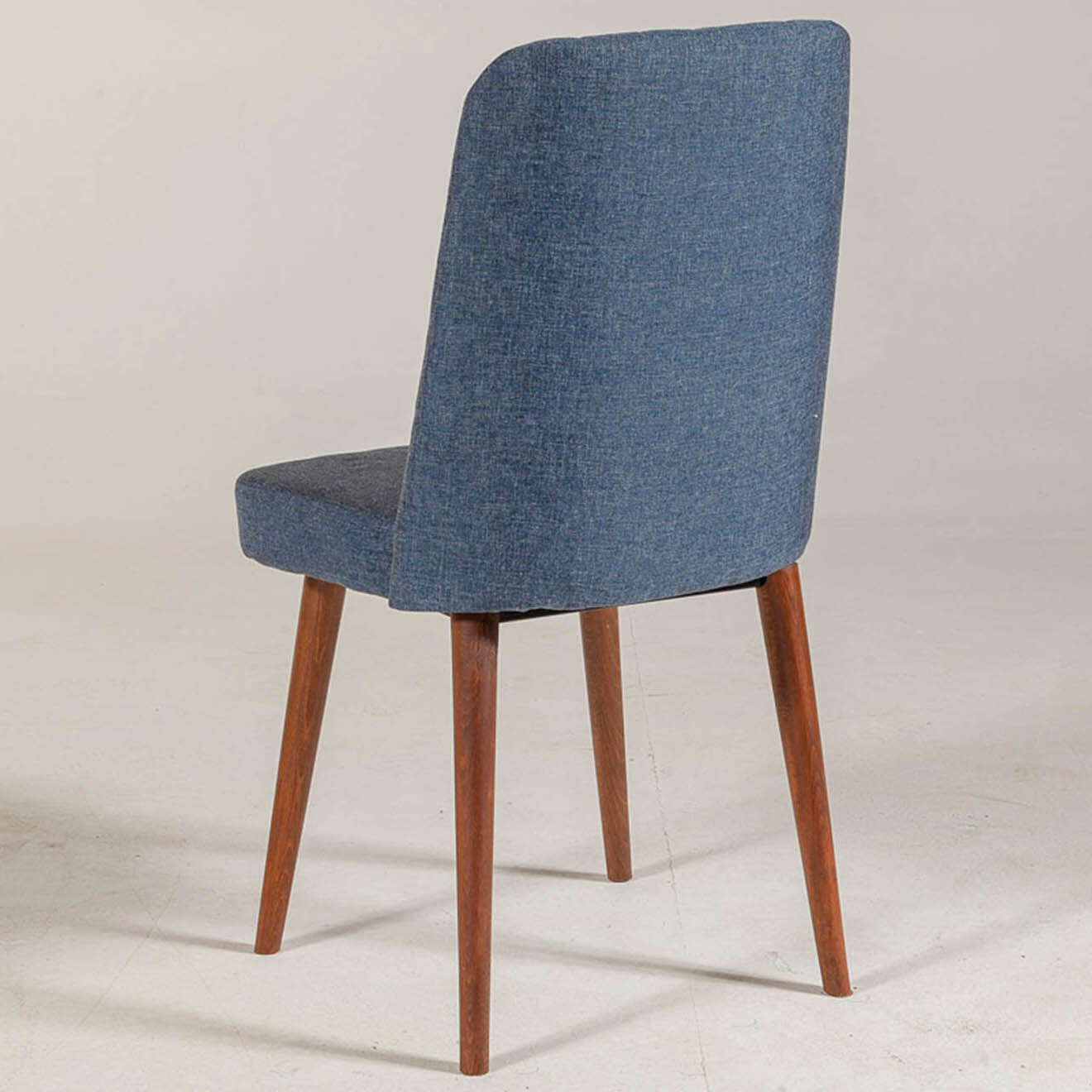 Homitis Chaise Vina 1048 noyer/bleu foncé - 46x85x46 cm