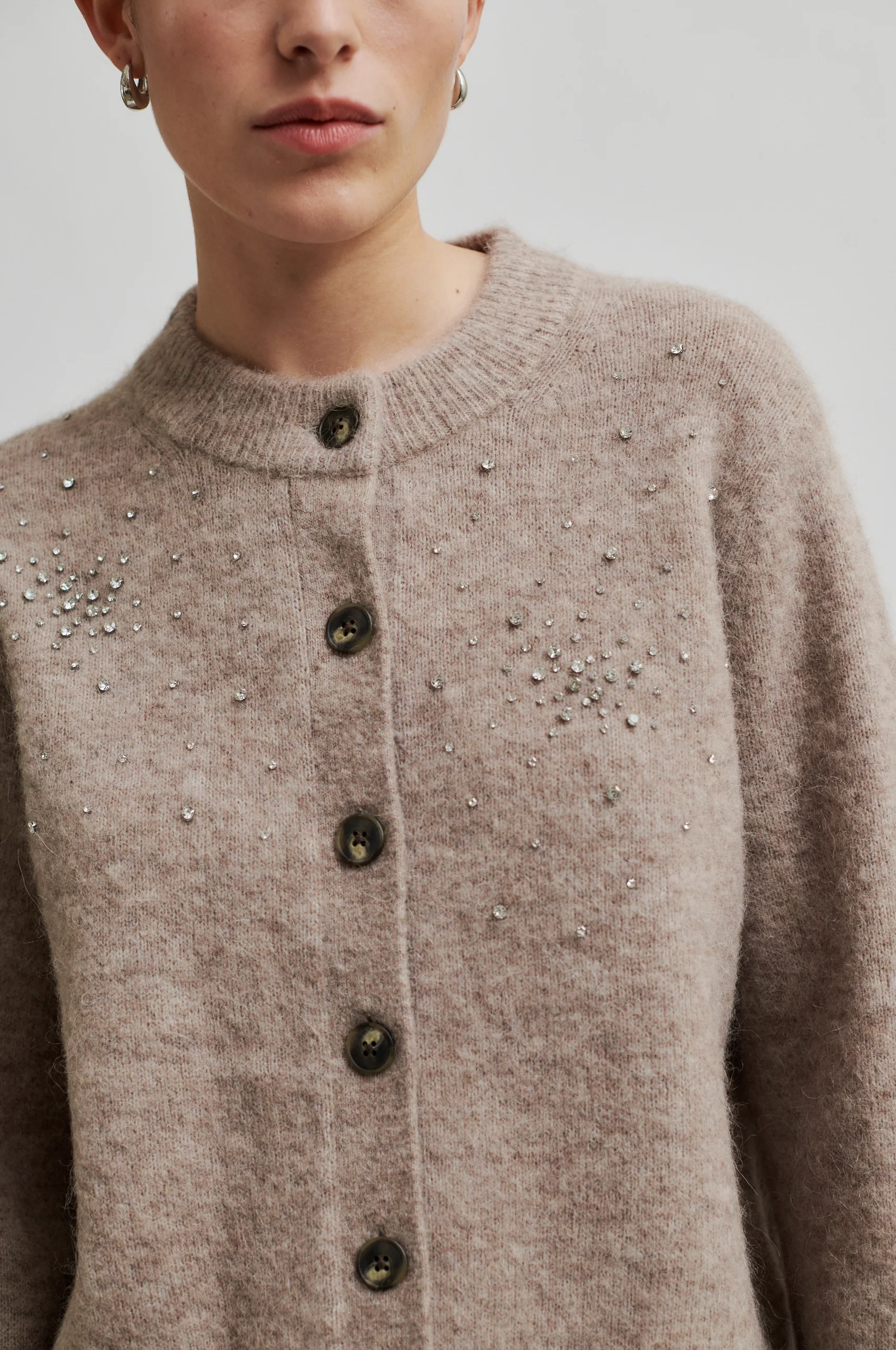 Second Female  Sparkling cardigan - Roasted Cashew
