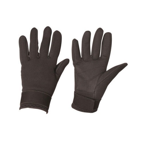 Luvas de neoprene unissex para equitação, pretas.