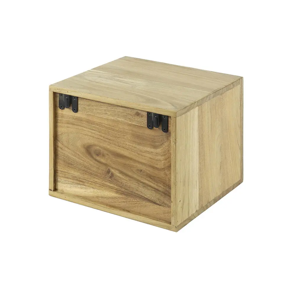 Nachtkastje Naturel Acaciahout - 30x29x25cm - Block