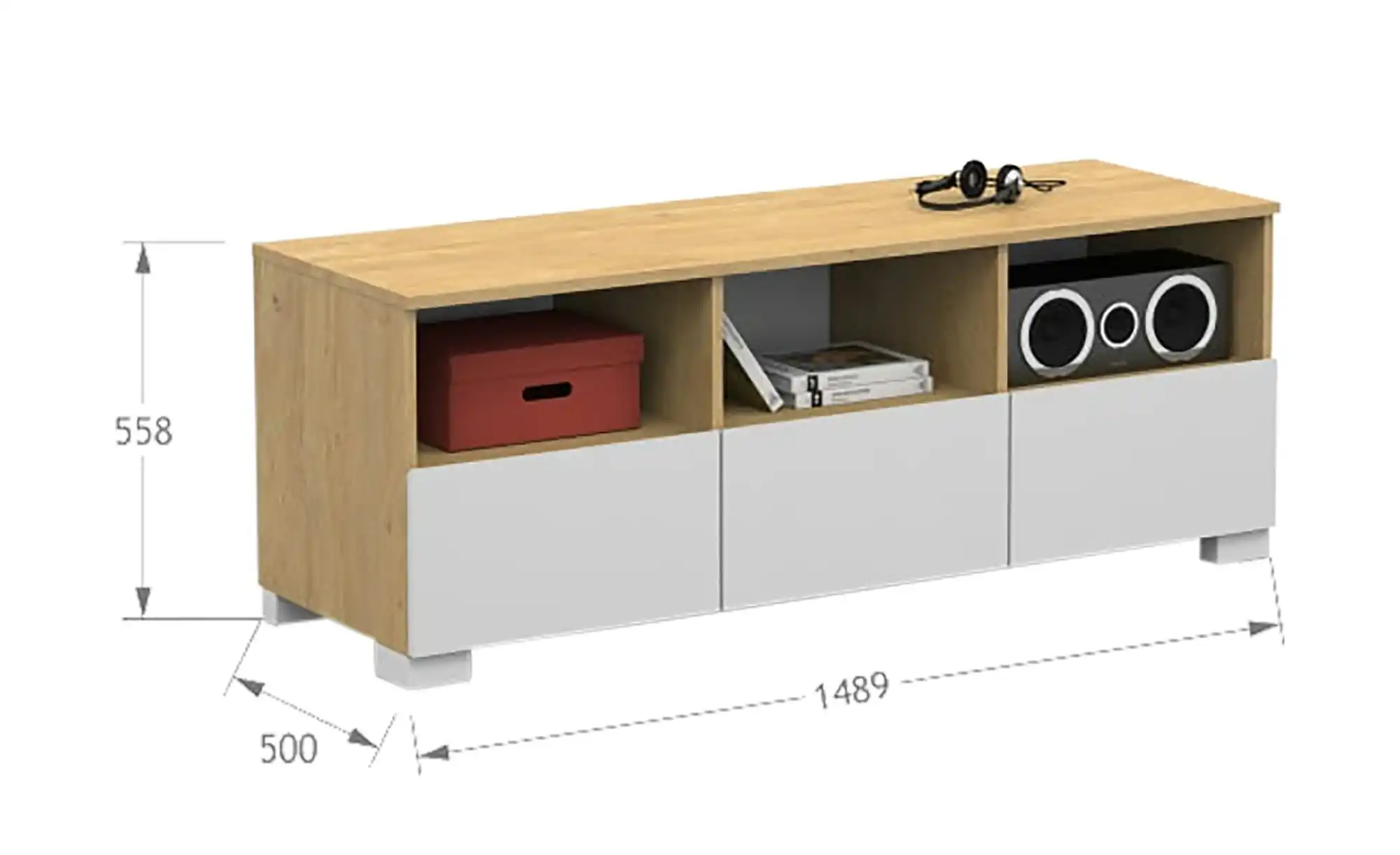 TV-Unterteil Uni Oak