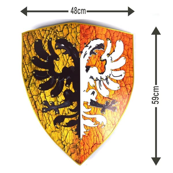 Albansk Battle Raven Curved Shield av tre SWE172