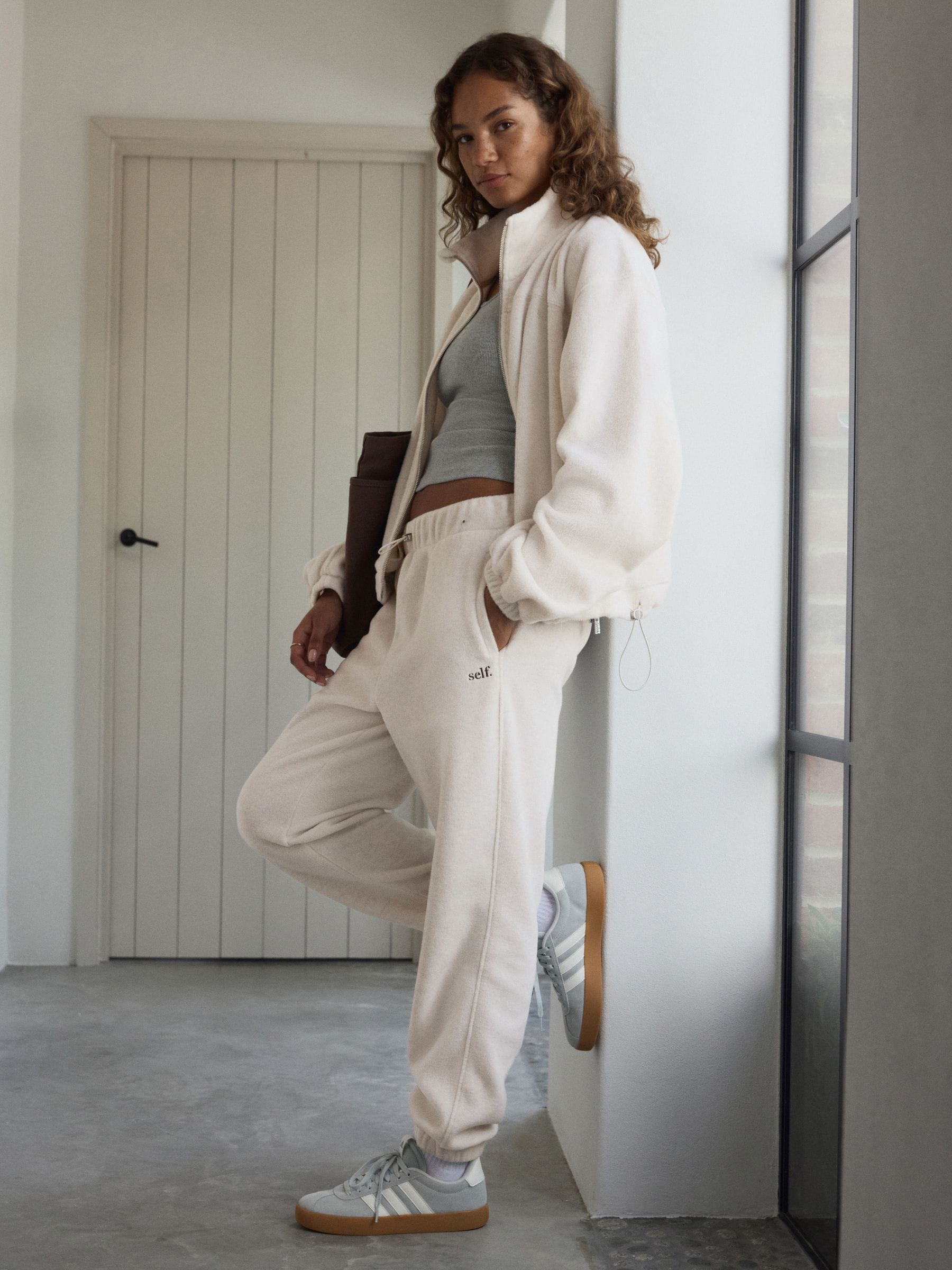 self. Fleece joggingbroek