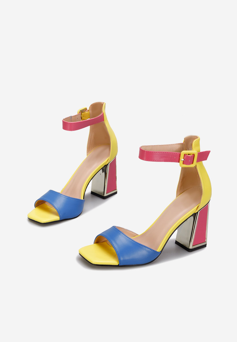 Sandales à talon épais multicolores Wella