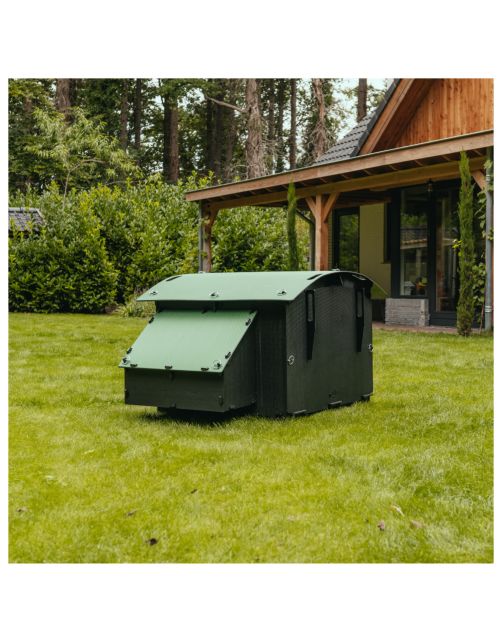Nestera Kunststof Kippenhok Op Voetjes - Kippenhok - 139x114x78 cm Groen Zwart Large