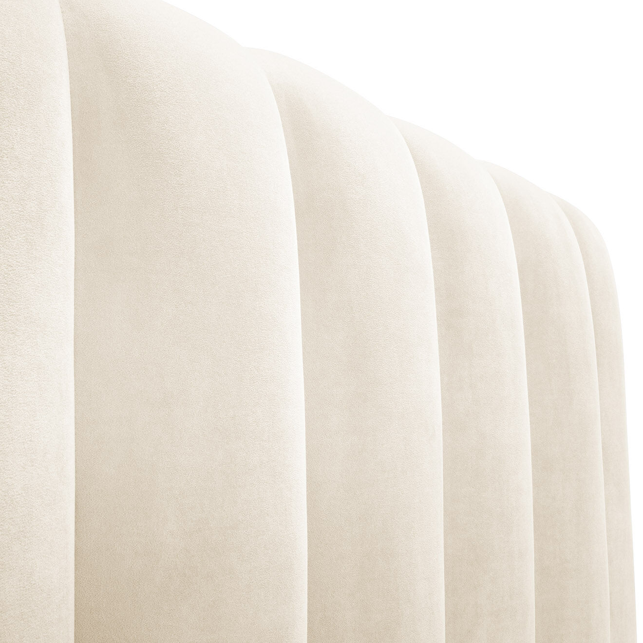 Milo Casa Lit Coffre en Velours avec Tête de Lit Gina beige clair - 160x200 cm