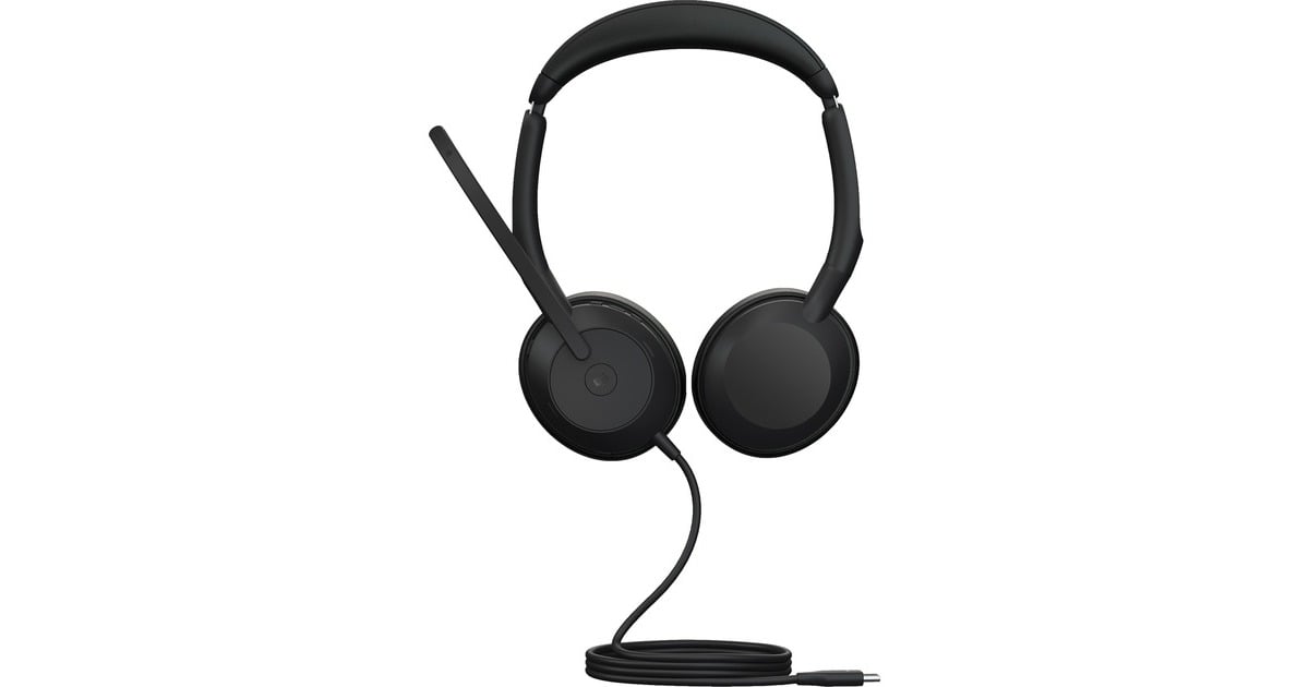 JabraJBR Evolve2 50 USB-C MS Stereo on-ear headset  (Zwart)