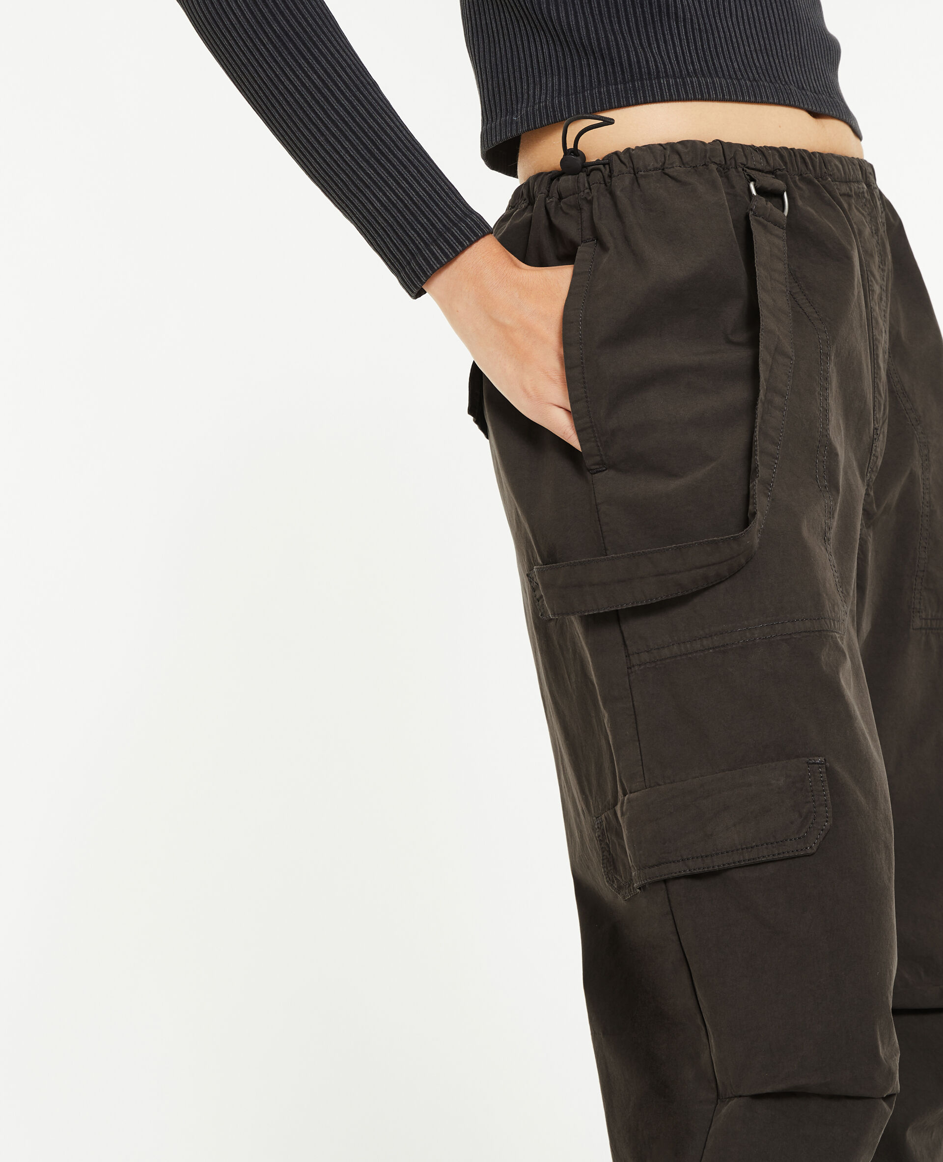 Pantalon parachute - Vert kaki
