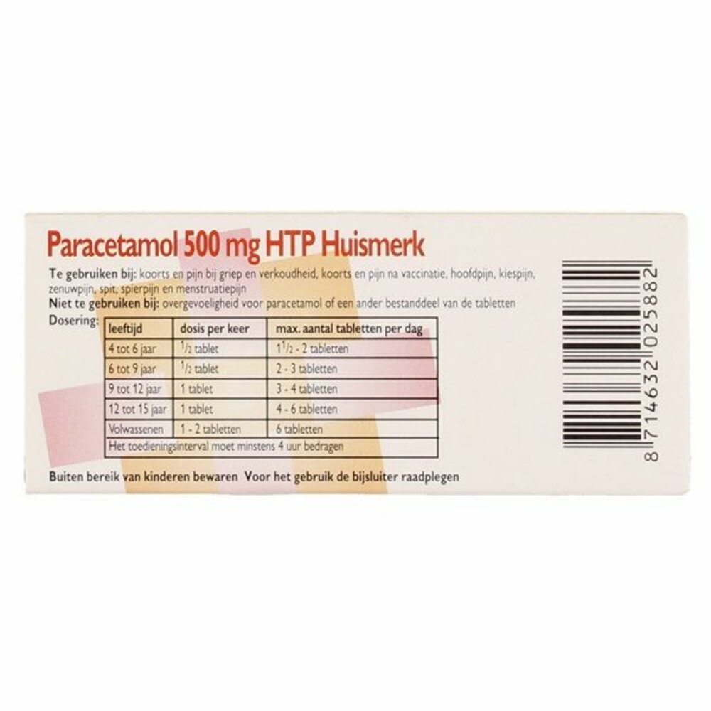 Healthypharm Paracetamol 500 mg50 tabletten