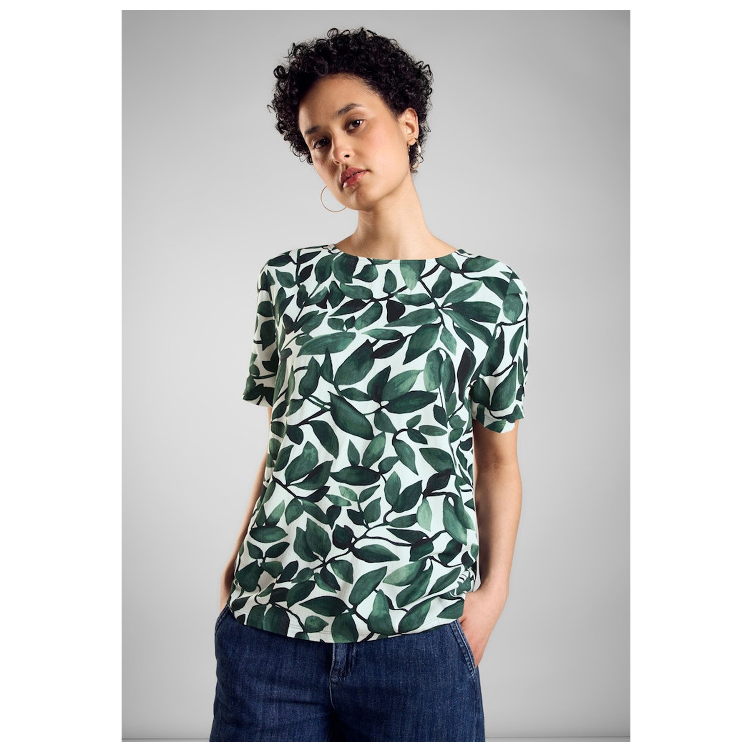 Street One LTD QR printed shirt w.crossed