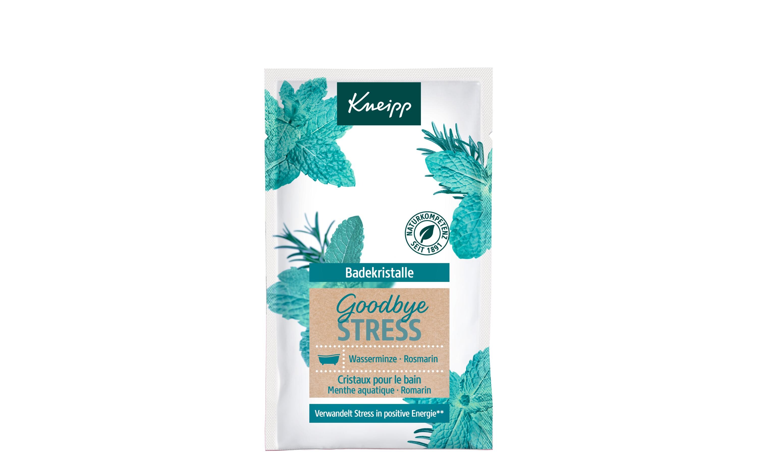 Badesalz Goodbye Stress 60 gNatürliche Badekristalle mit ätherischen Ölen