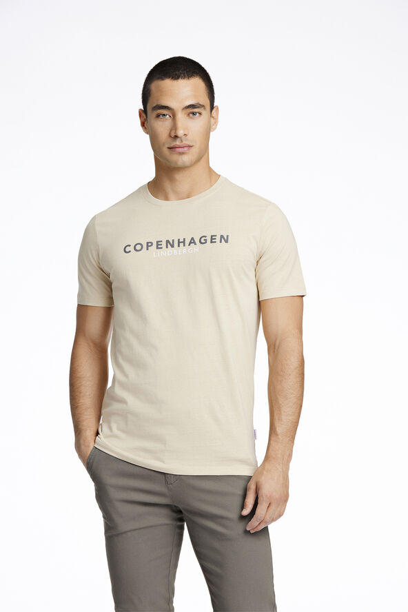 Lindbergh Copenhagen print tee S/S Sand